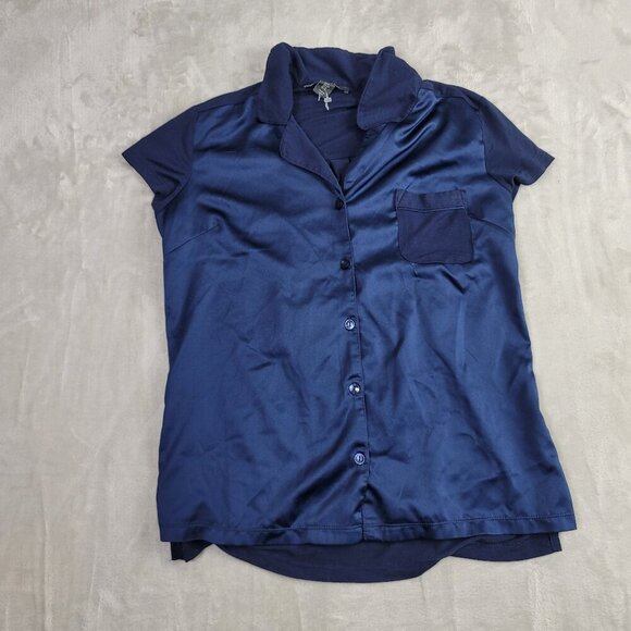 Tahari Tops - Tahari Navy Blue Button-Up Women's Pocket Top | Size S